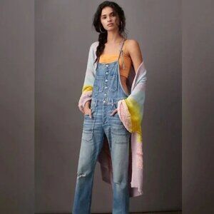 Anthropologie rainbow Kimmie Ombre Duster cardigan Kimono s m l one size OS